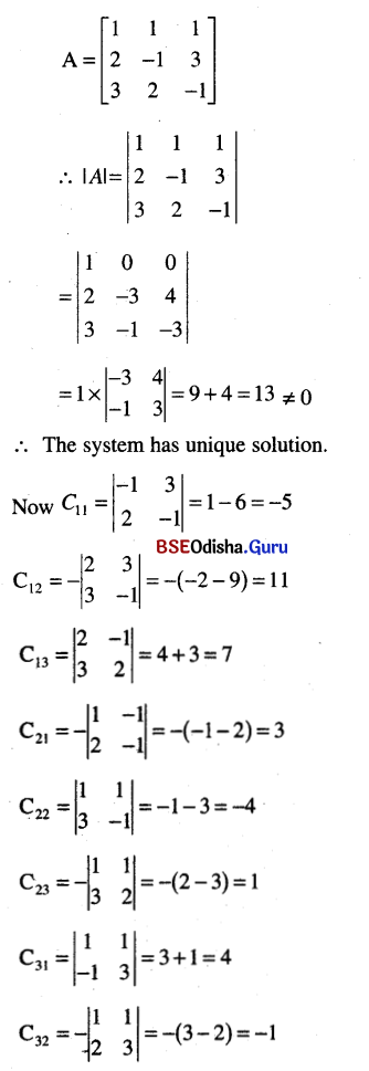 CHSE Odisha Class 12 Math Solutions Chapter 5 Determinants Ex 5(b) Q.8(5)