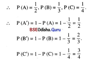 CHSE Odisha Class 12 Math Solutions Chapter 6 Probability Ex 6(a) Q.22