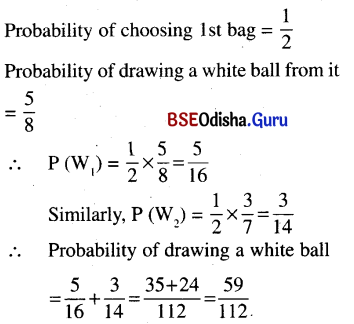 CHSE Odisha Class 12 Math Solutions Chapter 6 Probability Ex 6(b) Q.1