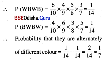 CHSE Odisha Class 12 Math Solutions Chapter 6 Probability Ex 6(b) Q.5