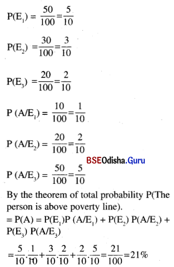 CHSE Odisha Class 12 Math Solutions Chapter 6 Probability Ex 6(c) Q.3