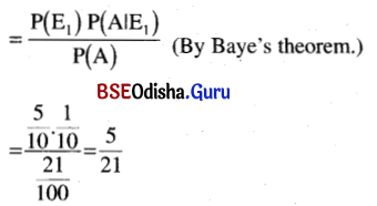 CHSE Odisha Class 12 Math Solutions Chapter 6 Probability Ex 6(c) Q.4