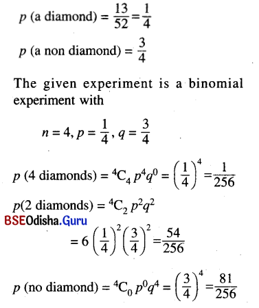 CHSE Odisha Class 12 Math Solutions Chapter 6 Probability Ex 6(d) Q.12