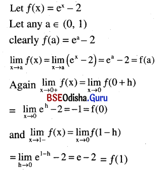 CHSE Odisha Class 12 Math Solutions Chapter 7 Continuity and Differentiability Ex 7(a) Q.10