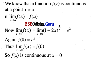 CHSE Odisha Class 12 Math Solutions Chapter 7 Continuity and Differentiability Ex 7(a) Q.1(3)