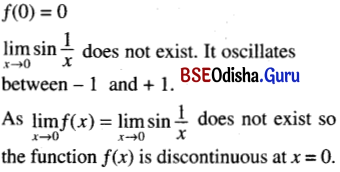 CHSE Odisha Class 12 Math Solutions Chapter 7 Continuity and Differentiability Ex 7(a) Q.1(6)