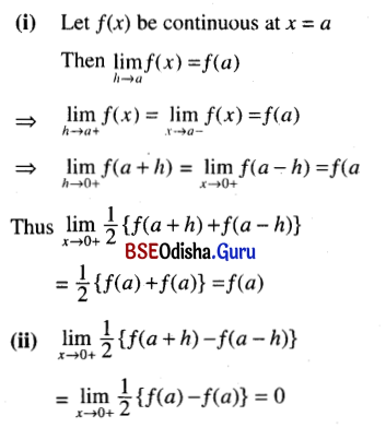 CHSE Odisha Class 12 Math Solutions Chapter 7 Continuity and Differentiability Ex 7(a) Q.2