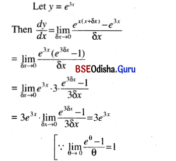 CHSE Odisha Class 12 Math Solutions Chapter 7 Continuity and Differentiability Ex 7(b) Q.1