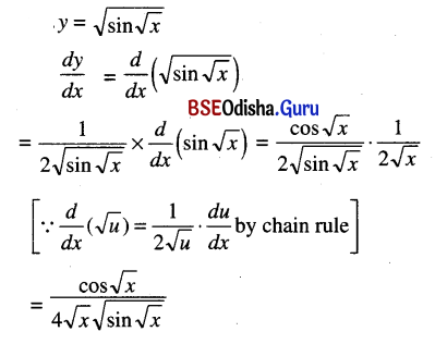 CHSE Odisha Class 12 Math Solutions Chapter 7 Continuity and Differentiability Ex 7(c) Q.16