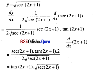 CHSE Odisha Class 12 Math Solutions Chapter 7 Continuity and Differentiability Ex 7(c) Q.17
