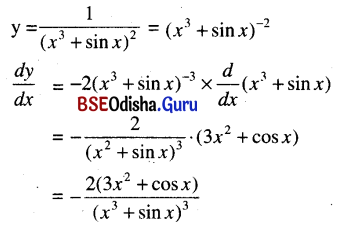 CHSE Odisha Class 12 Math Solutions Chapter 7 Continuity and Differentiability Ex 7(c) Q.2
