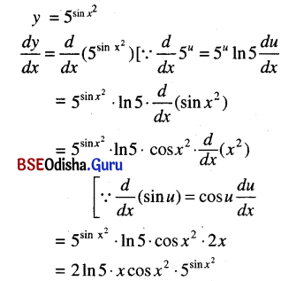 CHSE Odisha Class 12 Math Solutions Chapter 7 Continuity and Differentiability Ex 7(c) Q.22
