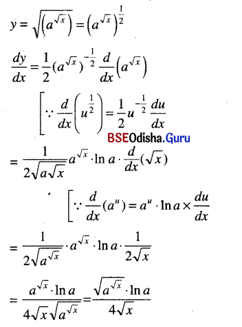 CHSE Odisha Class 12 Math Solutions Chapter 7 Continuity and Differentiability Ex 7(c) Q.24