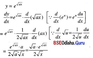 CHSE Odisha Class 12 Math Solutions Chapter 7 Continuity and Differentiability Ex 7(c) Q.26