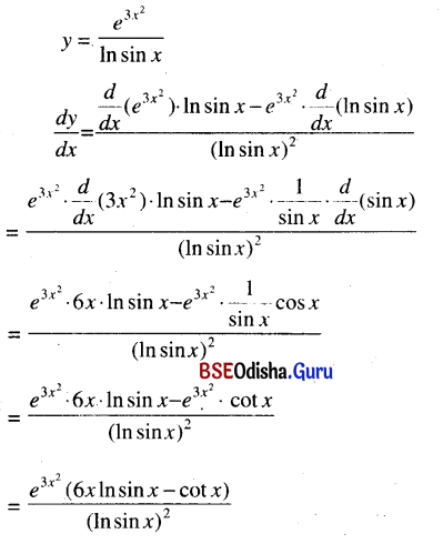 CHSE Odisha Class 12 Math Solutions Chapter 7 Continuity and Differentiability Ex 7(c) Q.29