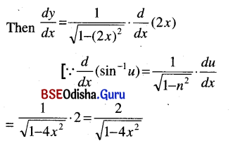 CHSE Odisha Class 12 Math Solutions Chapter 7 Continuity and Differentiability Ex 7(d) Q.2