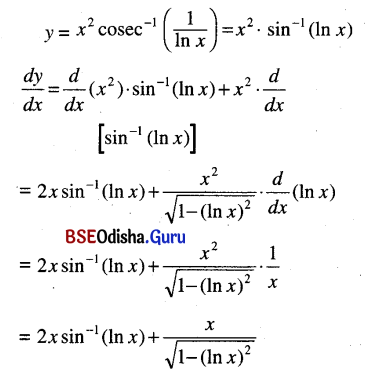 CHSE Odisha Class 12 Math Solutions Chapter 7 Continuity and Differentiability Ex 7(d) Q.8