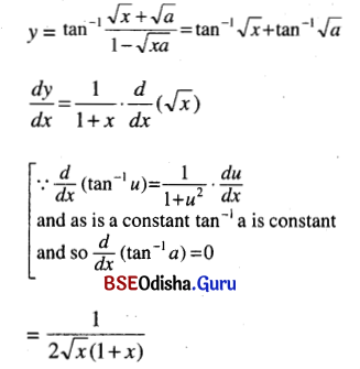 CHSE Odisha Class 12 Math Solutions Chapter 7 Continuity and Differentiability Ex 7(e) Q.5