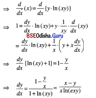 CHSE Odisha Class 12 Math Solutions Chapter 7 Continuity and Differentiability Ex 7(g) Q.6