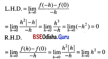CHSE Odisha Class 12 Math Solutions Chapter 7 Continuity and Differentiability Ex 7(j) Q.2