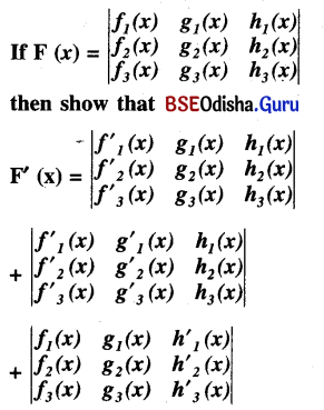 CHSE Odisha Class 12 Math Solutions Chapter 7 Continuity and Differentiability Ex 7(k) Q.13