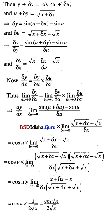 CHSE Odisha Class 12 Math Solutions Chapter 7 Continuity and Differentiability Ex 7(k) Q.3(8)