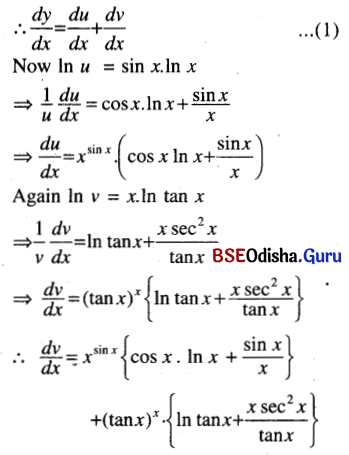 CHSE Odisha Class 12 Math Solutions Chapter 7 Continuity and Differentiability Ex 7(k) Q.5(15)