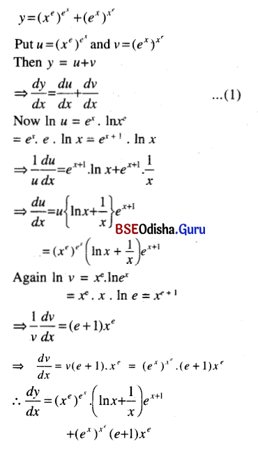 CHSE Odisha Class 12 Math Solutions Chapter 7 Continuity and Differentiability Ex 7(k) Q.5(22)
