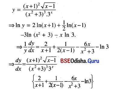 CHSE Odisha Class 12 Math Solutions Chapter 7 Continuity and Differentiability Ex 7(k) Q.5(24)