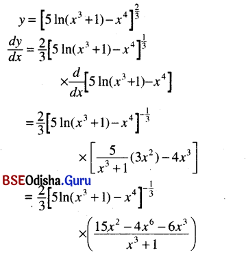 CHSE Odisha Class 12 Math Solutions Chapter 7 Continuity and Differentiability Ex 7(k) Q.5(25)