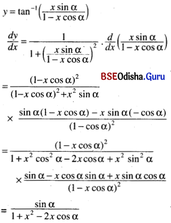 CHSE Odisha Class 12 Math Solutions Chapter 7 Continuity and Differentiability Ex 7(k) Q.6(11)