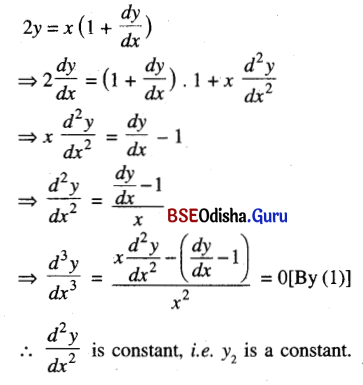 CHSE Odisha Class 12 Math Solutions Chapter 7 Continuity and Differentiability Ex 7(l) Q.2
