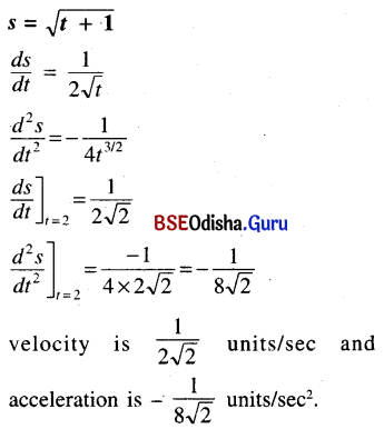 CHSE Odisha Class 12 Math Solutions Chapter 8 Application of Derivatives Ex 8(a) Q.1(2)