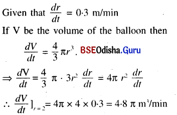CHSE Odisha Class 12 Math Solutions Chapter 8 Application of Derivatives Ex 8(a) Q.3