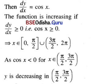 CHSE Odisha Class 12 Math Solutions Chapter 8 Application of Derivatives Ex 8(c) Q.1(1)