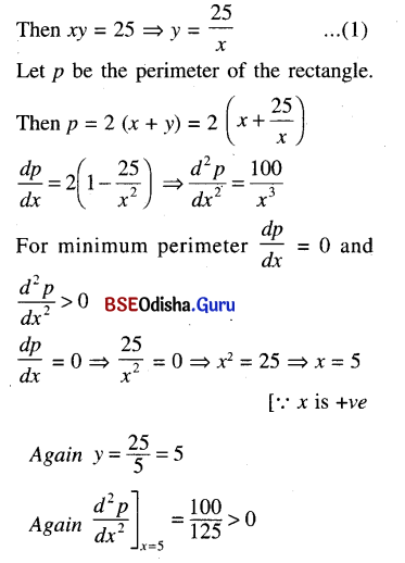 CHSE Odisha Class 12 Math Solutions Chapter 8 Application of Derivatives Ex 8(d) Q.11