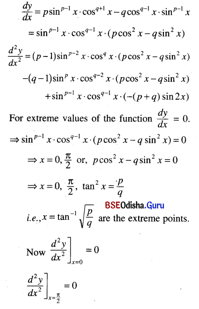 CHSE Odisha Class 12 Math Solutions Chapter 8 Application of Derivatives Ex 8(d) Q.1(13)