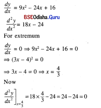 CHSE Odisha Class 12 Math Solutions Chapter 8 Application of Derivatives Ex 8(d) Q.2(3)
