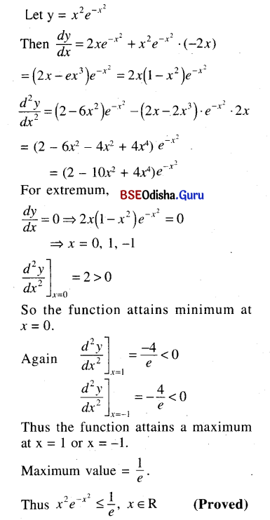 CHSE Odisha Class 12 Math Solutions Chapter 8 Application of Derivatives Ex 8(d) Q.4