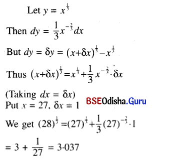 CHSE Odisha Class 12 Math Solutions Chapter 8 Application of Derivatives Ex 8(e) Q.3(1)