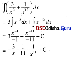 CHSE Odisha Class 12 Math Solutions Chapter 9 Integration Ex 9(a) Q.1(10)