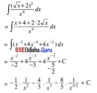 CHSE Odisha Class 12 Math Solutions Chapter 9 Integration Ex 9(a) Q.1(13)