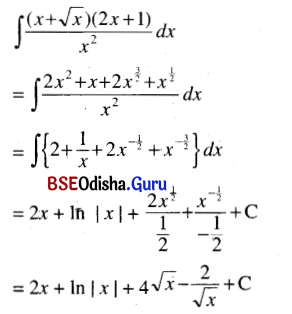 CHSE Odisha Class 12 Math Solutions Chapter 9 Integration Ex 9(a) Q.1(14)