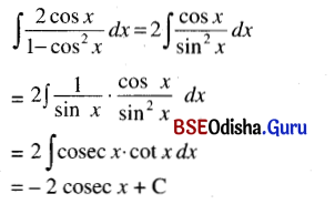 CHSE Odisha Class 12 Math Solutions Chapter 9 Integration Ex 9(a) Q.2(5)