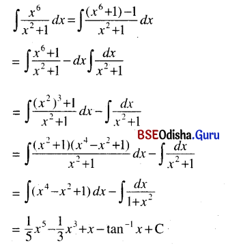 CHSE Odisha Class 12 Math Solutions Chapter 9 Integration Ex 9(a) Q.4(3)