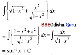 CHSE Odisha Class 12 Math Solutions Chapter 9 Integration Ex 9(a) Q.4(5)