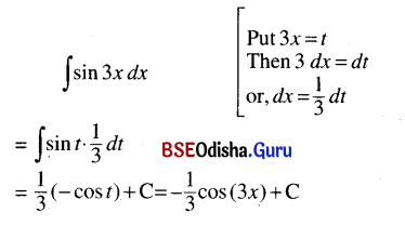 CHSE Odisha Class 12 Math Solutions Chapter 9 Integration Ex 9(b) Q.1(1)