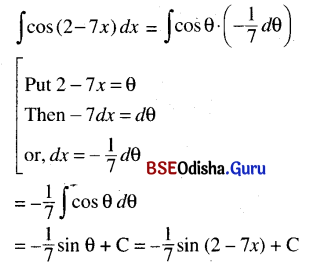 CHSE Odisha Class 12 Math Solutions Chapter 9 Integration Ex 9(b) Q.1(3)