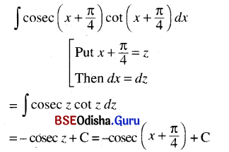 CHSE Odisha Class 12 Math Solutions Chapter 9 Integration Ex 9(b) Q.1(8)