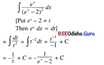 CHSE Odisha Class 12 Math Solutions Chapter 9 Integration Ex 9(b) Q.4(8)